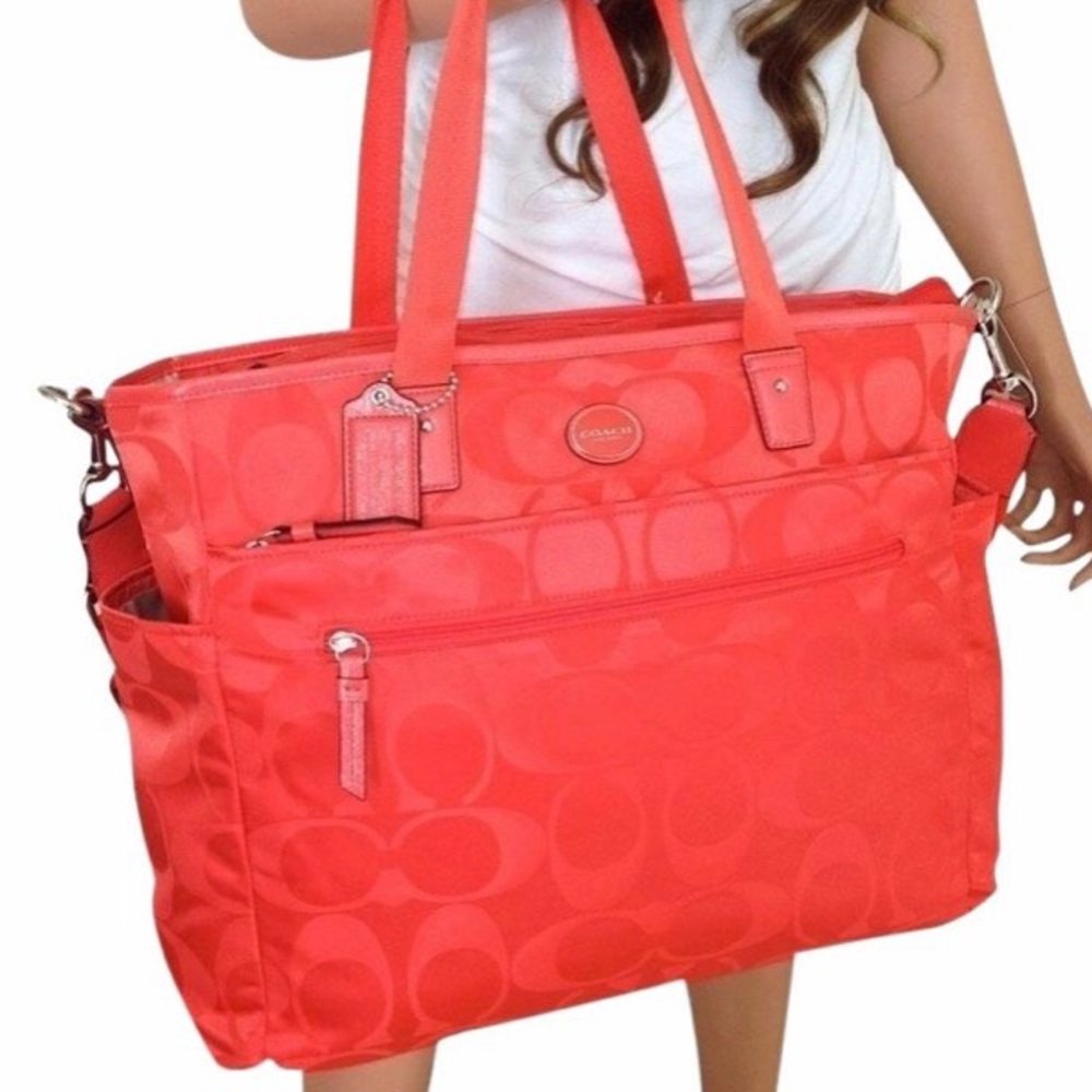Coach Signature Nylon Diaper Bag